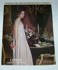 1977 print ad - Lenox China dinnerware Crystal glass glassware Advertising page
