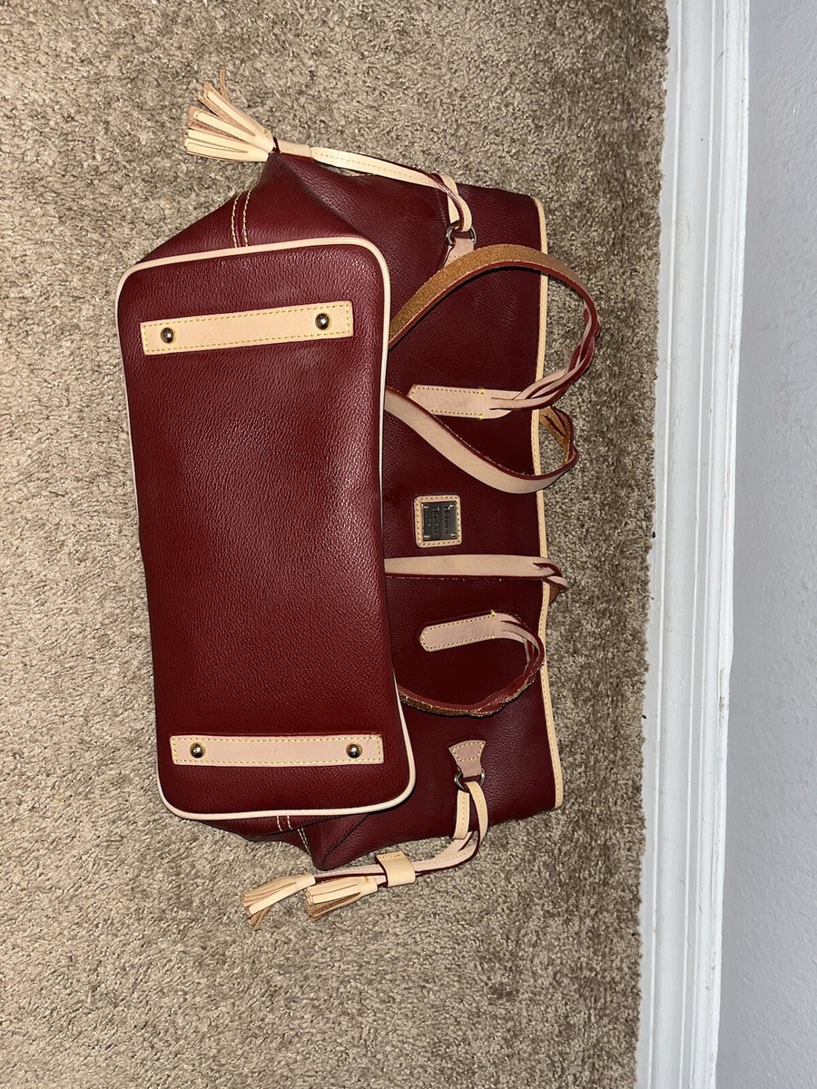 Dooney & Bourke Zip Zip Pebble Grain Satchel Handbag - Wine