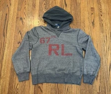 Polo Ralph Lauren Vintage RL 67 Military University After Hood Hoodie Sweatshirt