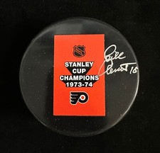BILL CLEMENT Signed Autographed Hockey Puck Philadelphia Flyers COA