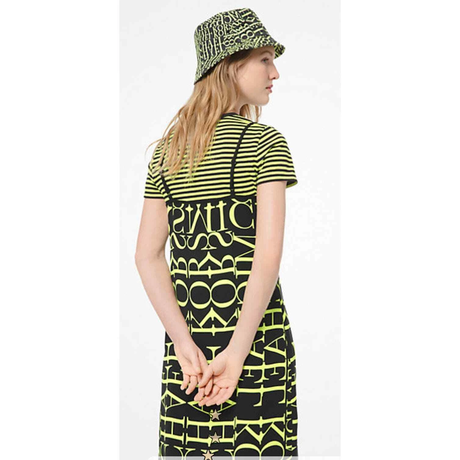 Abito slip MICHAEL Michael Kors logo stampa giornale taglia XXS