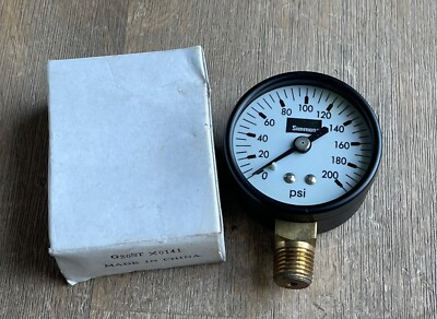 #ad #ad SIMMONS PRESSURE GAUGE 0 200PSI 1 4quot; NPT 2quot; DIAL NEW $20.00
