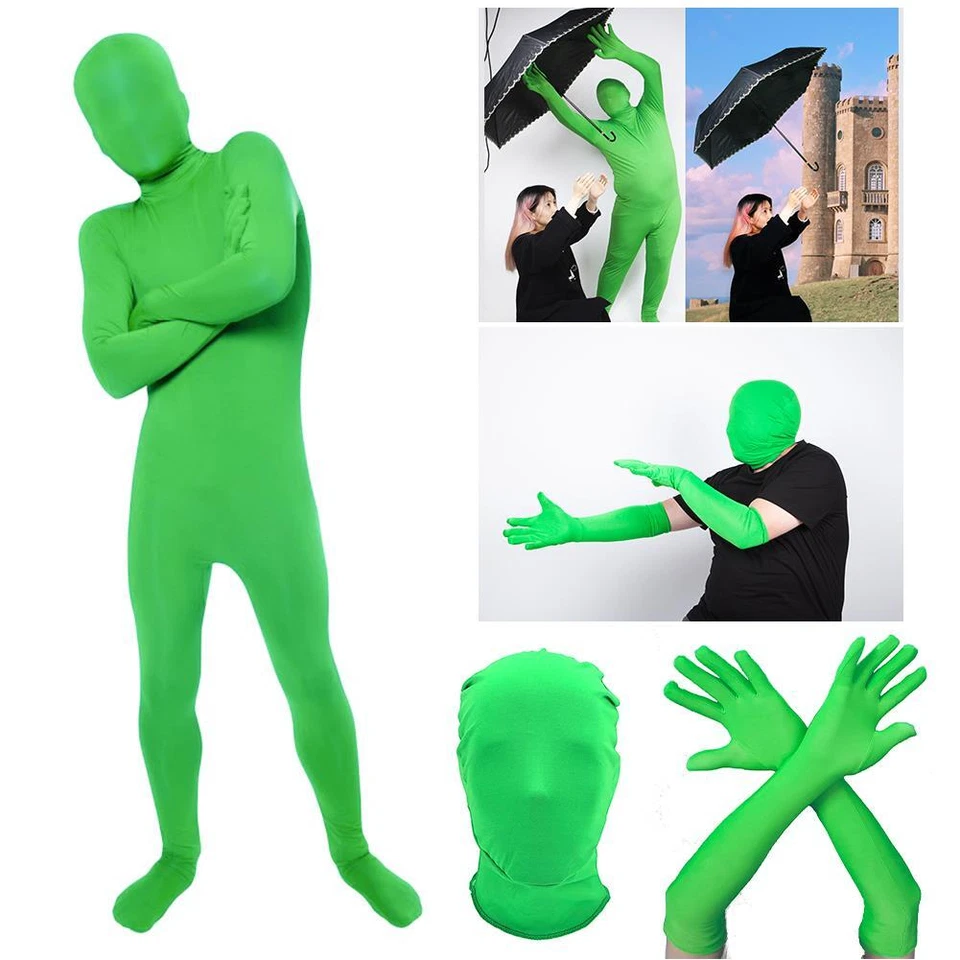 Body Mask Gloves Green Screen Suit Video Chromakey Background Invisible Effect - Image 4 of 4