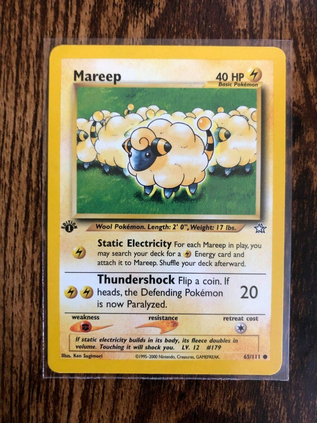 Mareep Neo Genesis 1st Edition 65/111 Near Mint