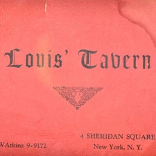 1944 Louis Tavern Restaurant 4 Sheridan Square New York Photo WWII Sailors Navy