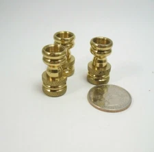 Lamp Finial Hardware Make Your Own Lot 3  Solid Brass Finial Part #10AE