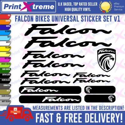 FALCON BIKES Decal Stickers Vinyl Mountain Cycling MTB BMX CYCLE top ...