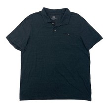 Rock Republic Polo Shirt Mens XL Extra Large Charcoal Short Sleeve Front Pocket