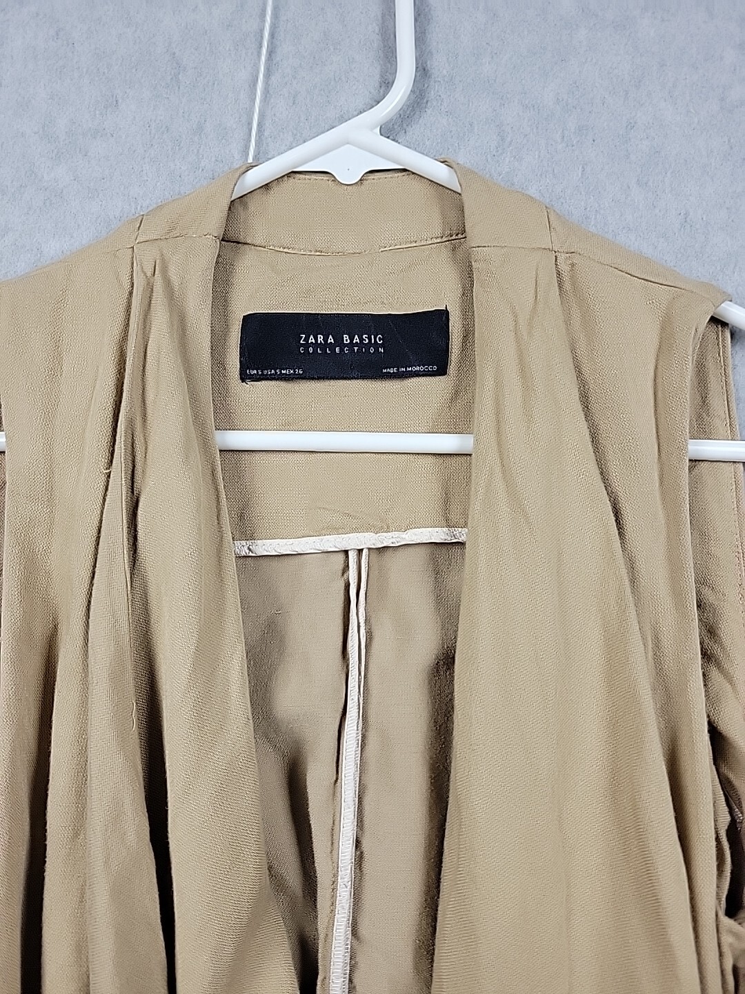 Zara Basic Collection Linen Blend Belted Brown La… - image 3