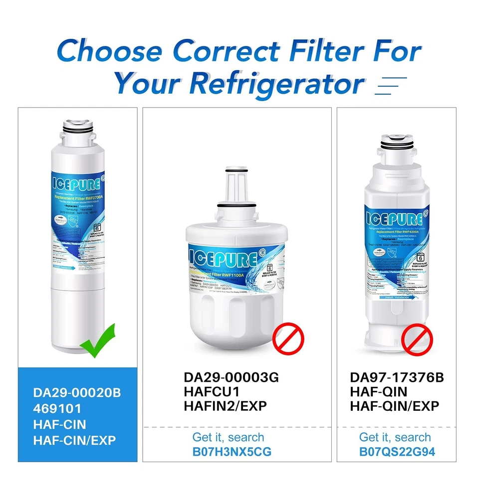 Fit For Samsung RF23HCEDTSR/AA RF23HSESBSR/AA GP-RWF0700A Water Filter 4 Pack - Image 2 of 4