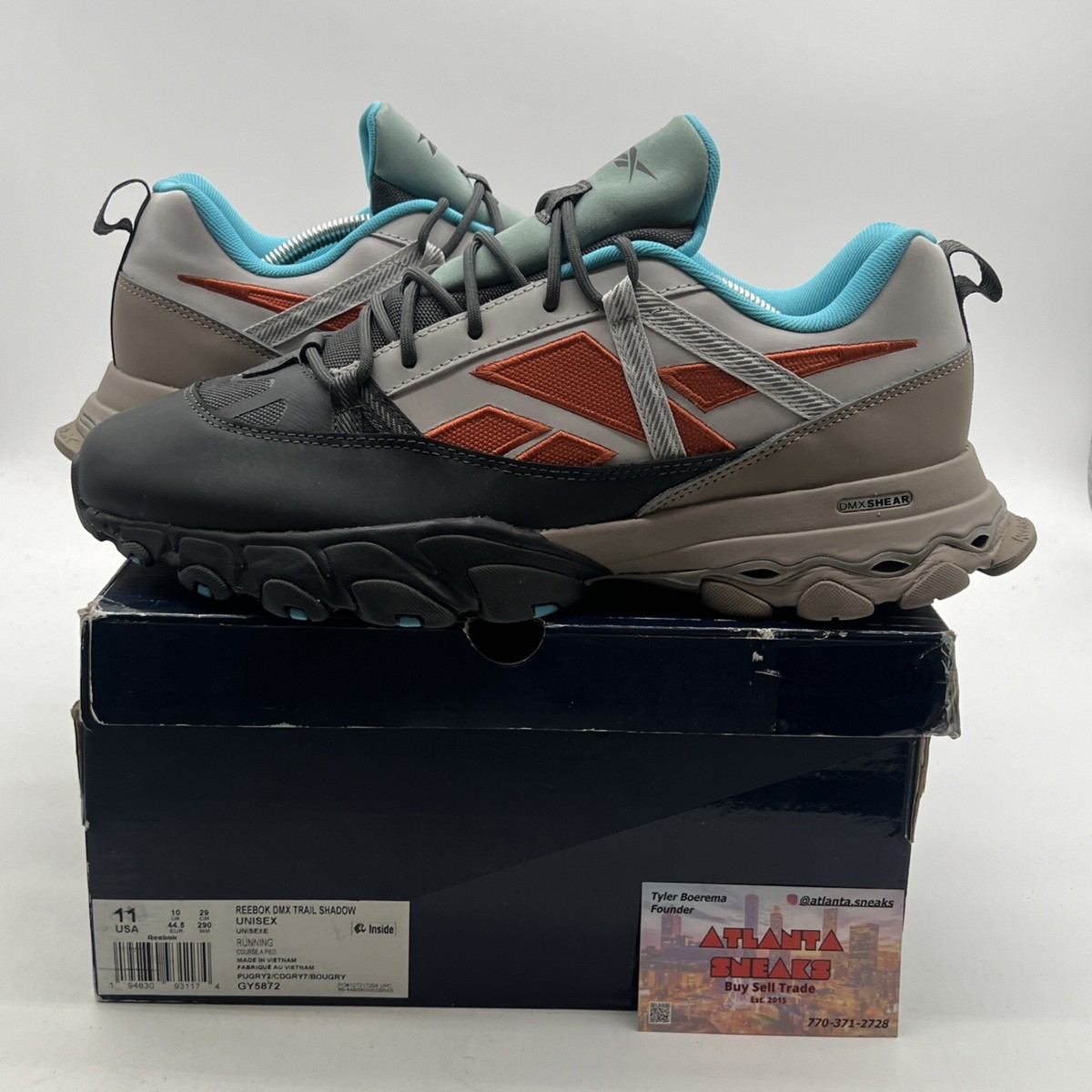 Size 11 - Reebok Dmx Trail Shadow/Low Cut Sneakers/Gry Size 11 - Reebok Dmx Trail Shadow/Low Cut Sneakers/Gry