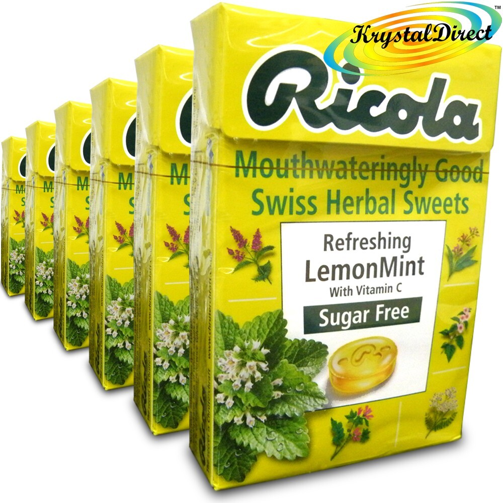 RICOLA REFRESHING LEMON MINT SUGAR FREE SWISS HERB DROPS 45G - Image 9