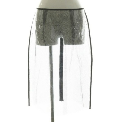 Fumikauchida FUMIKA_UCHIDA VINYL TULLE BACK ZIPPED MIDI SKIRT Long  