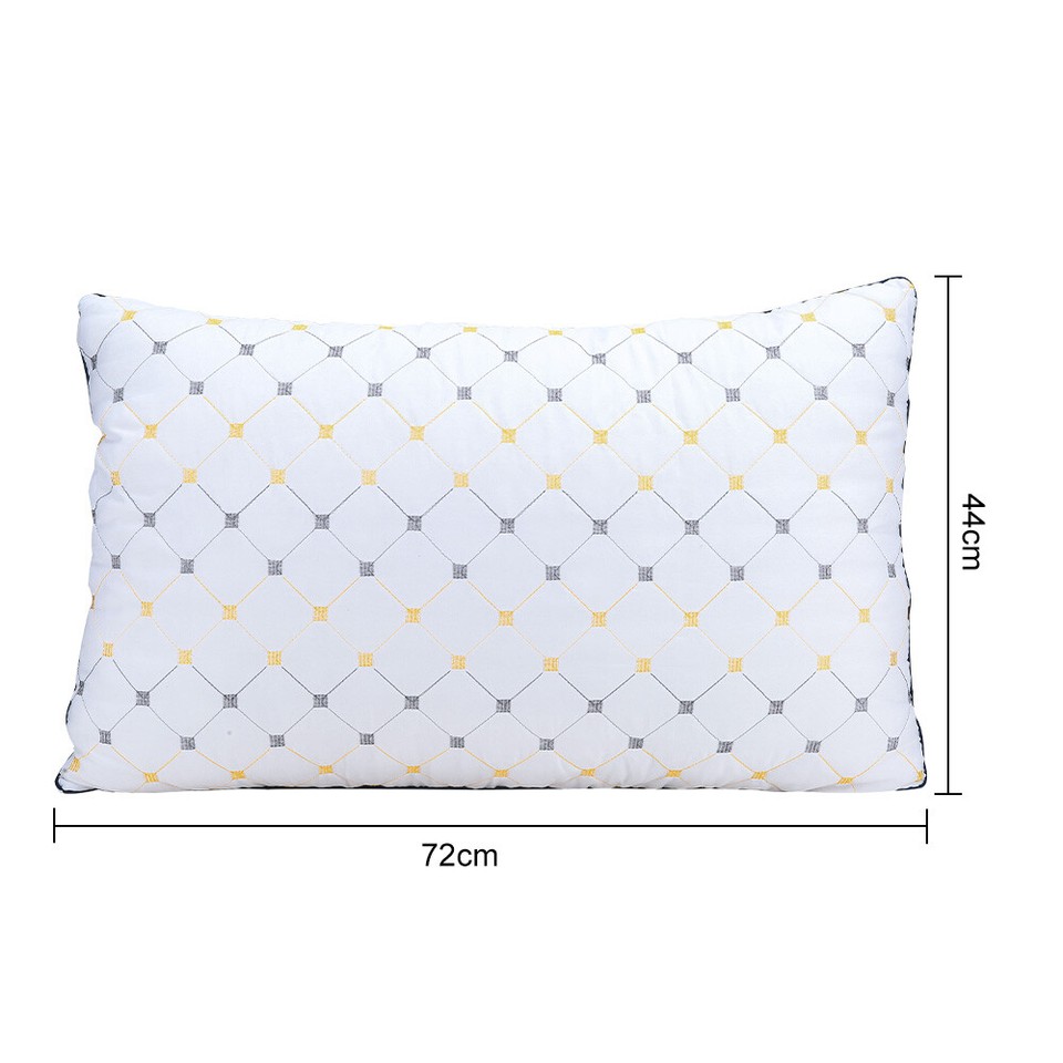 2 Pack Hotel Quality Pillows Checked Ultra Plush Home Beds Pillows Skin