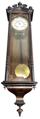 Grande horloge murale bois et métal doré 72x10x72cm