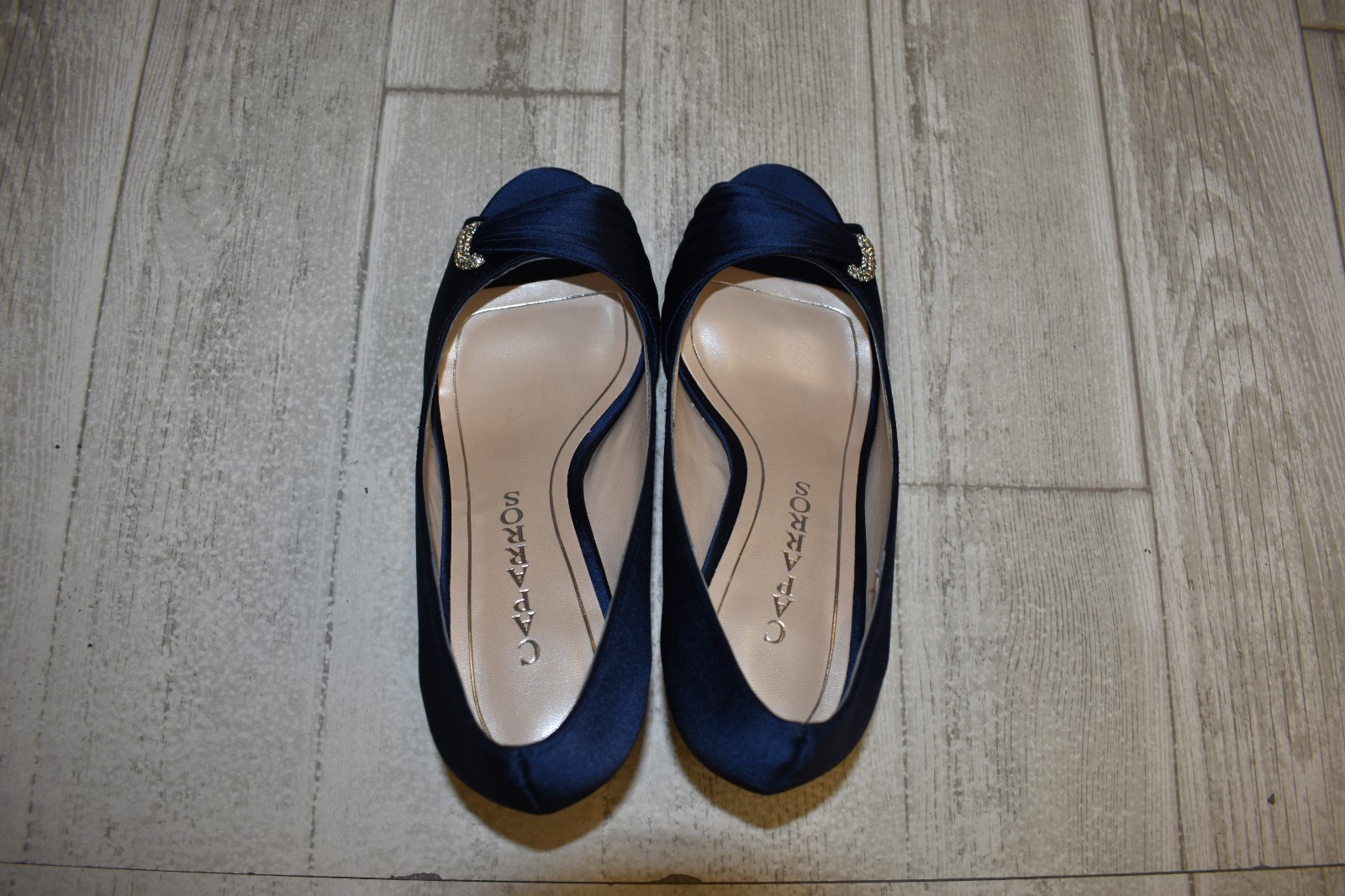 Caparros John Peep Toe Toe Peep Tacones-Para Mujer Talla 7.5 W-Azul Marino d35129 Caparros John Peep Toe Toe Peep Tacones-Para Mujer Talla 7.5 W-Azul Marino d35129