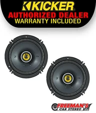 Kicker 46CSC654  6.5" 2-Way Coaxial Car Audio Speakers 100 Watts RMS, Pair