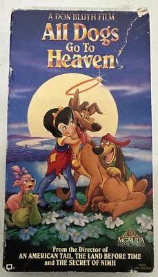 All Dogs Go to Heaven VHS Video Tape Original 1989 Don Bluth