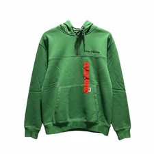 John Deere Men's Quarter Zip Hoodie Heavyweight Cotton Pullover Medium NWT Green