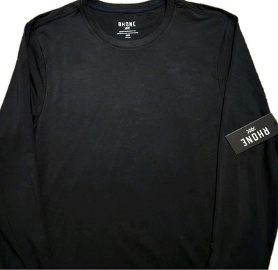 NWT Rhone Element Long Sleeve Tee Black Size Medium Performance Stretch Workout