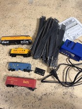 Union Pacific Locomotive With 3 Cars Track And Power Supply Tested Works