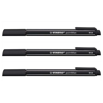 STABILO pointMax Felt Tip Pen, Black (US IMPORT)