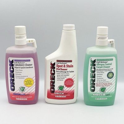 New Oreck Full Release Cleaner Cartridge Lot 3 Upholstery Spot Stain Allergen