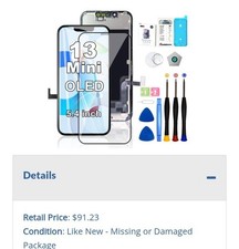 US For iPhone 13 Mini Soft OLED Display LCD Touch Screen Digitizer Replacement