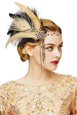 1920S Women Feather Crystal Headband 20S Flapper Gatsby Headpiece