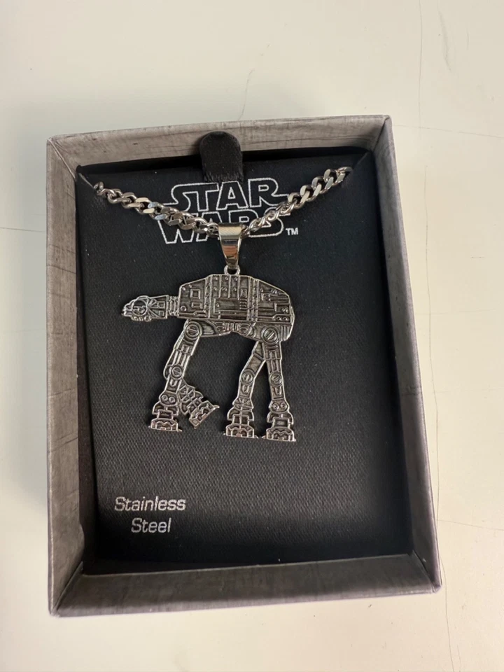 Star Wars Jewelry Unisex At-At Walker Stainless Steel Chain Pendant Necklace, 24 - Image 2 of 4