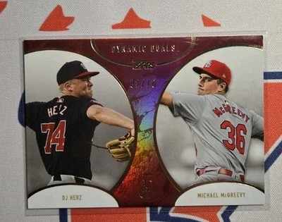 2025 Topps Dynamic Duals - Michael McGreevy, DJ Herz #28 Red /10 (RC)