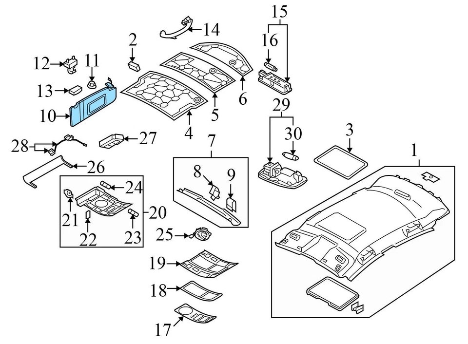 AUDI A6 QUATTRO 2005-2008 - Espejo retrovisor lateral izquierdo cristal (auto DIM) 4F0857535 Foto 3 de 4