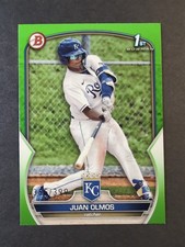 Juan Olmos 2023 1st Bowman Baseball #BP-136 Green Parallel SP #d/99 Royals