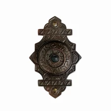 Victorian Push Button Doorbell Eastlake Bronze