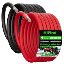 4 Gauge AWG Power Ground Wire Cable 10 Ft/2 Pack, True Spec 10FT Red Black