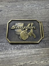 BTS Brass Belt Buckle SNAP-ON TOOLS SPP-513 Solid Brass Vintage     Made in USA