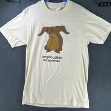 Vtg Disney Jungle Book Movie Baloo I'm Going Bear This Summer Tee Shirt size S