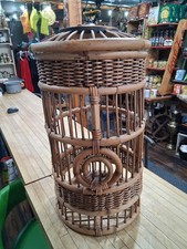 Tall Wicker Bamboo Hanging Bird Cage With Ring Door