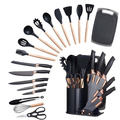 Kitchen Utensils Set and Knives Set,19-in-1 Kitchen Knife Set Include 11 PCS ...