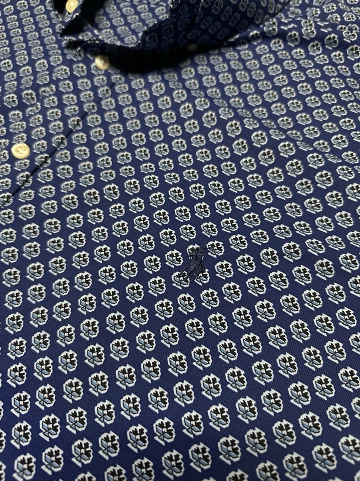 Polo Ralph Lauren Shirt Men’s Size 2XLT Performance Pony Monogram Button Down - Image 3 of 4