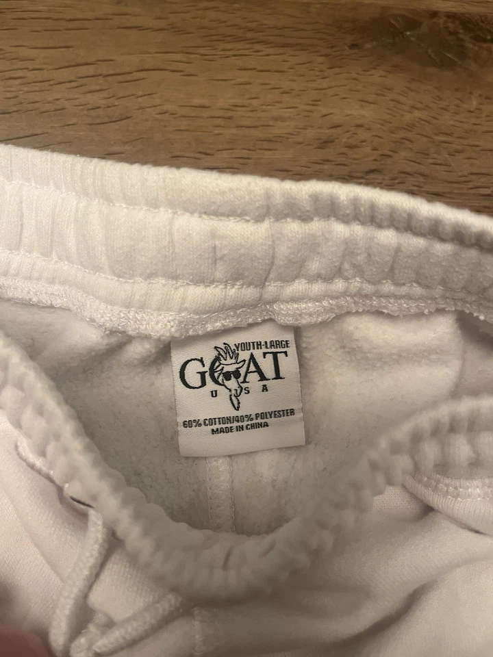 Pantalones deportivos blancos grandes Goat niñas jóvenes azul claro cabra Foto 3 de 3
