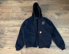 Carhartt 0J0140 Blue Loose Fit Firm Duck Insulated Flannel Lined Jacket L
