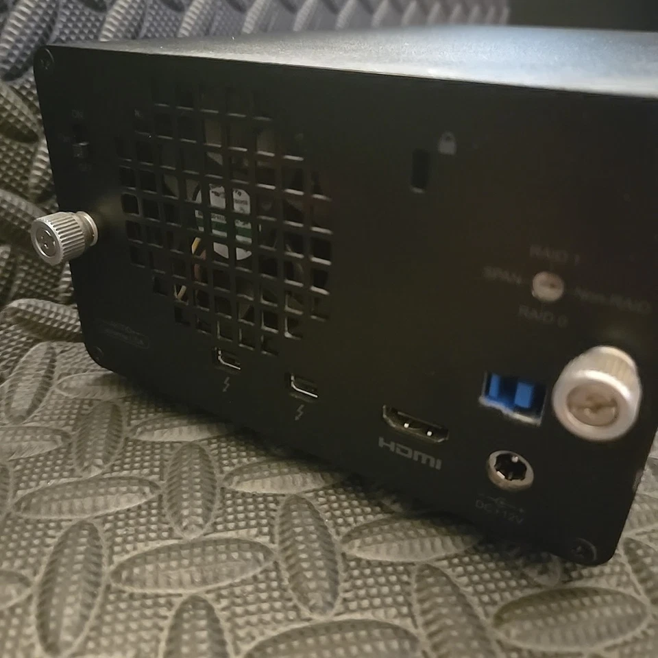 Akitio Thunder2 Duo Pro RAID Enclosure - 500GB SSD + 3TB HDD, w/ Power Supply - Image 2 of 3