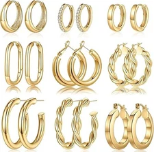 "Aretes pendientes set de mujer oro 14k regalos para mujer mi novia joyeria joya