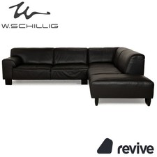 Willi Schillig Alessiio Leder Ecksofa Schwarz Recamiere rechts Sofa Couch