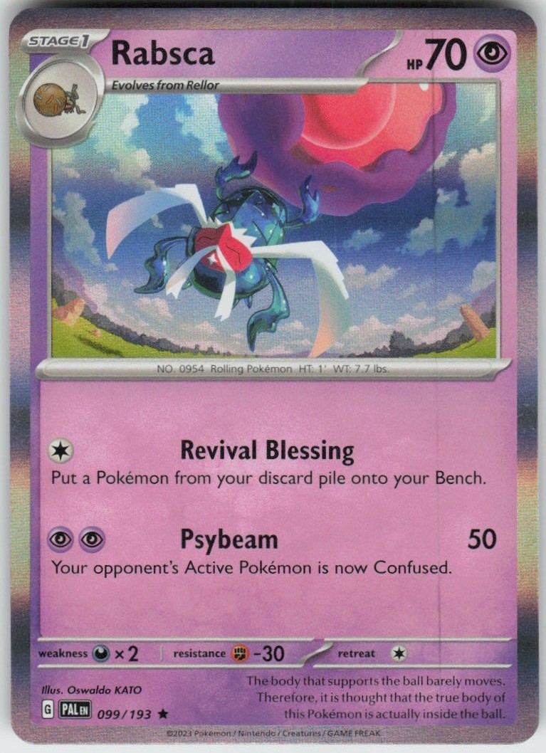 Holo Rabsca 099/193 Rare Paldea Evolved Near Mint