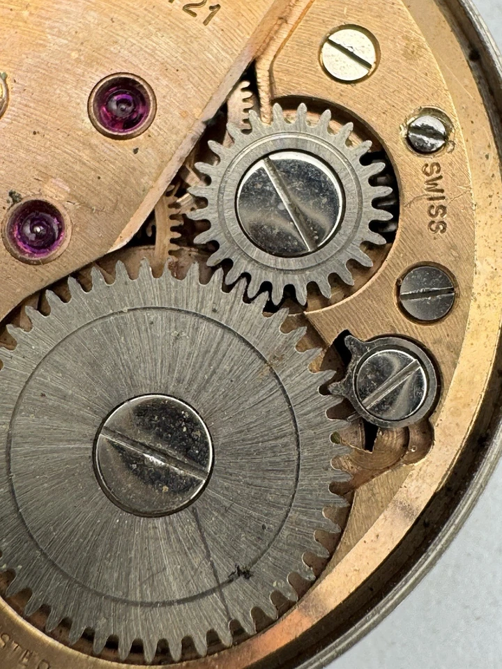 Movimiento Reloj Pulsera Vintage Zodiac Hermetic Cal 721 Para Piezas O Reparación  Foto 4 de 4