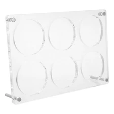  Acrylic Trading Card Display Frame - 6 Slots Collectibles Stand For 65mm/2.56"