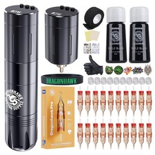 Dragonhawk X3 Pro Wireless Tattoo Gun Kit Cartridge Pen Machine