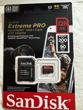 SanDisk Extreme PRO 128GB Micro SD V30 microSDXC Memory Card - SDSQXCY-128G